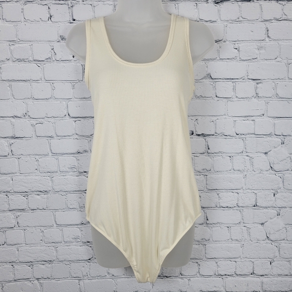 Torrid Cream Ribbed Bodysuit - Picture 1 of 7